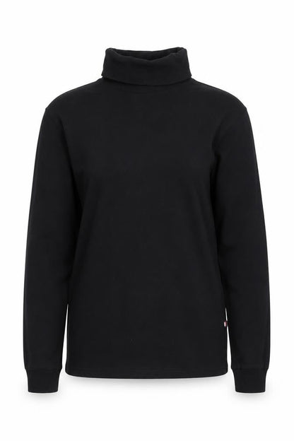 Bahob Women's Black Roll Neck Long Sleeve Basic Top Size S