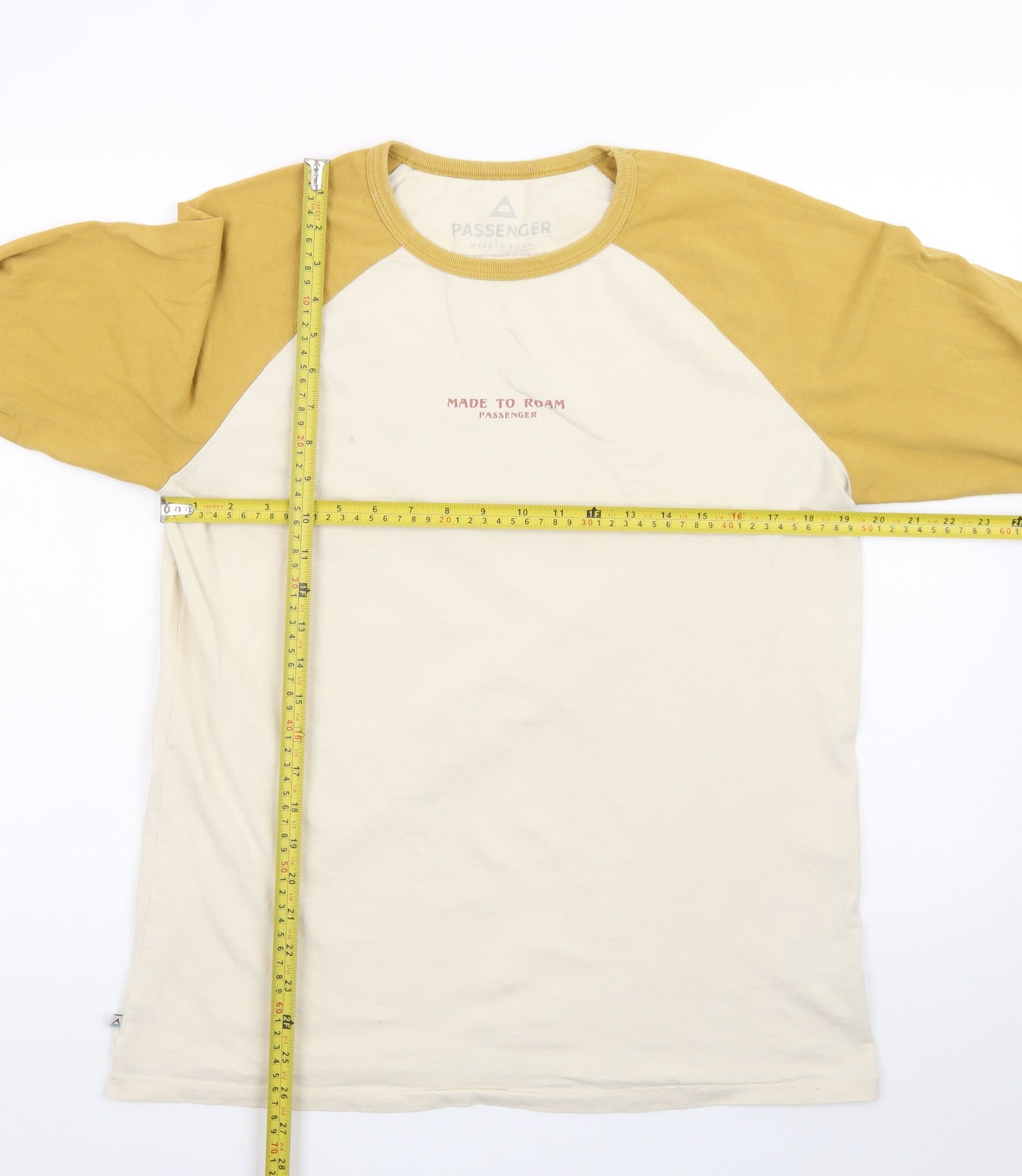 Passenger Men's Beige Long Sleeve Graphic T-Shirt L Made To Roam