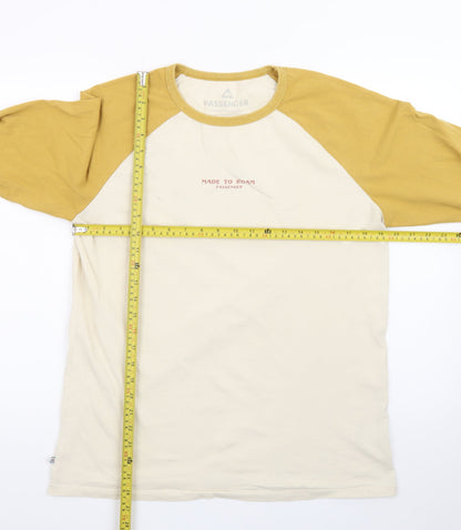 Passenger Men's Beige Long Sleeve Graphic T-Shirt L Made To Roam