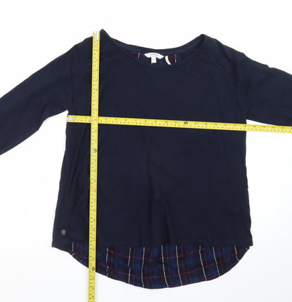 FatFace Women’s Blue Plaid Layered Tunic Blouse Size 14