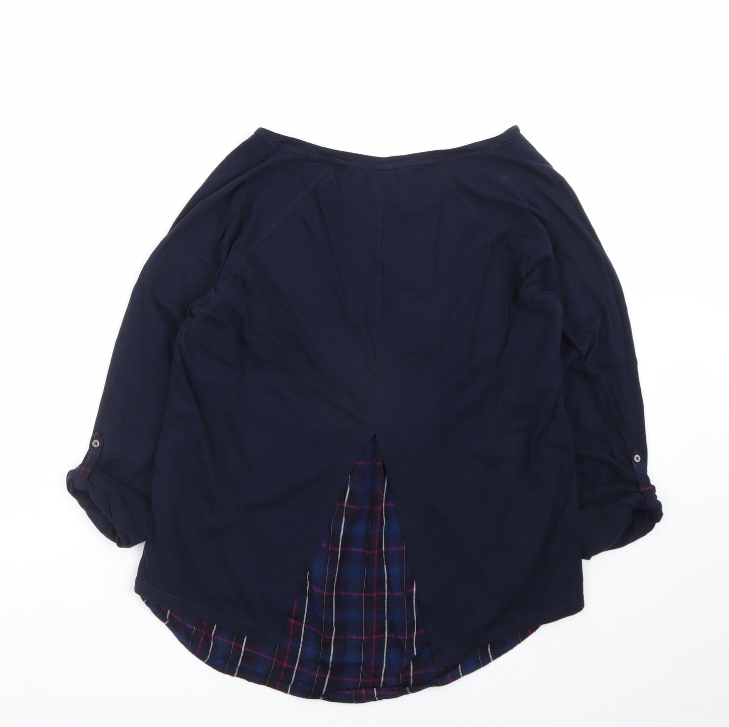 FatFace Women’s Blue Plaid Layered Tunic Blouse Size 14