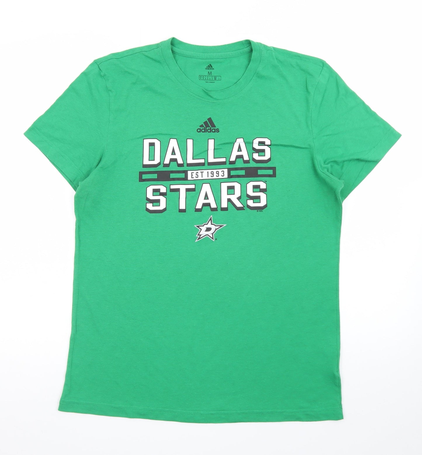 Adidas Men's Green Dallas Stars Graphic Short Sleeve T-Shirt M