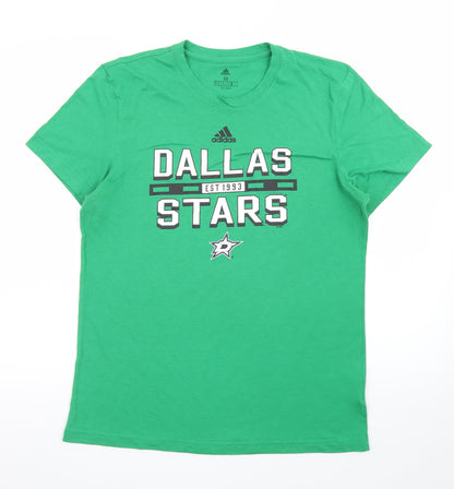 Adidas Men's Green Dallas Stars Graphic Short Sleeve T-Shirt M