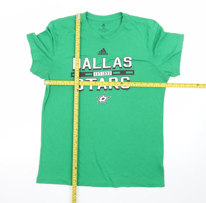 Adidas Men's Green Dallas Stars Graphic Short Sleeve T-Shirt M