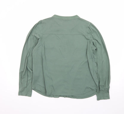 White Stuff Women's Green Cotton Button-Up Shirt Size 12