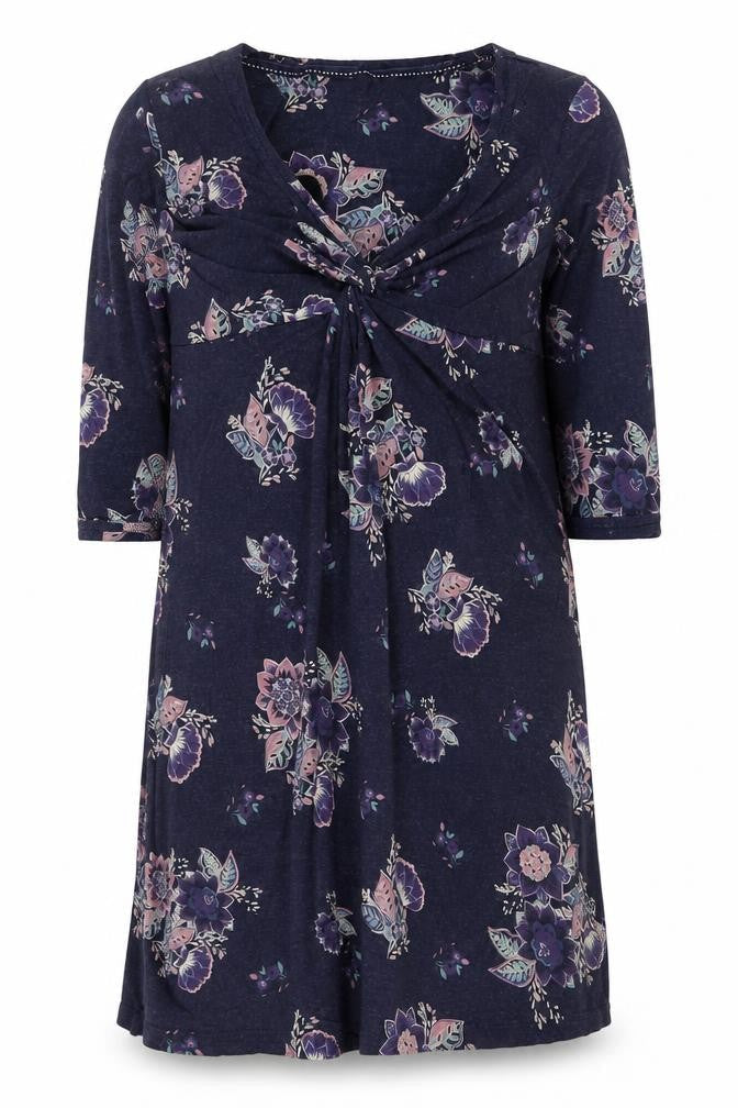 Fat Face Women's Blue Floral Knee Length A-Line Dress Size 14