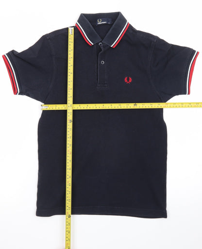 Fred Perry Men's Black XS Cotton Twin Tipped Polo Shirt