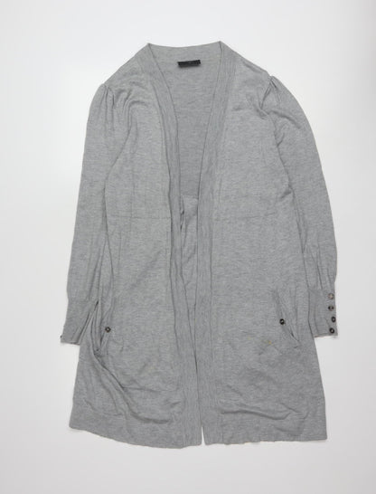 Wallis Women’s Grey Longline Knit Cardigan Size 14