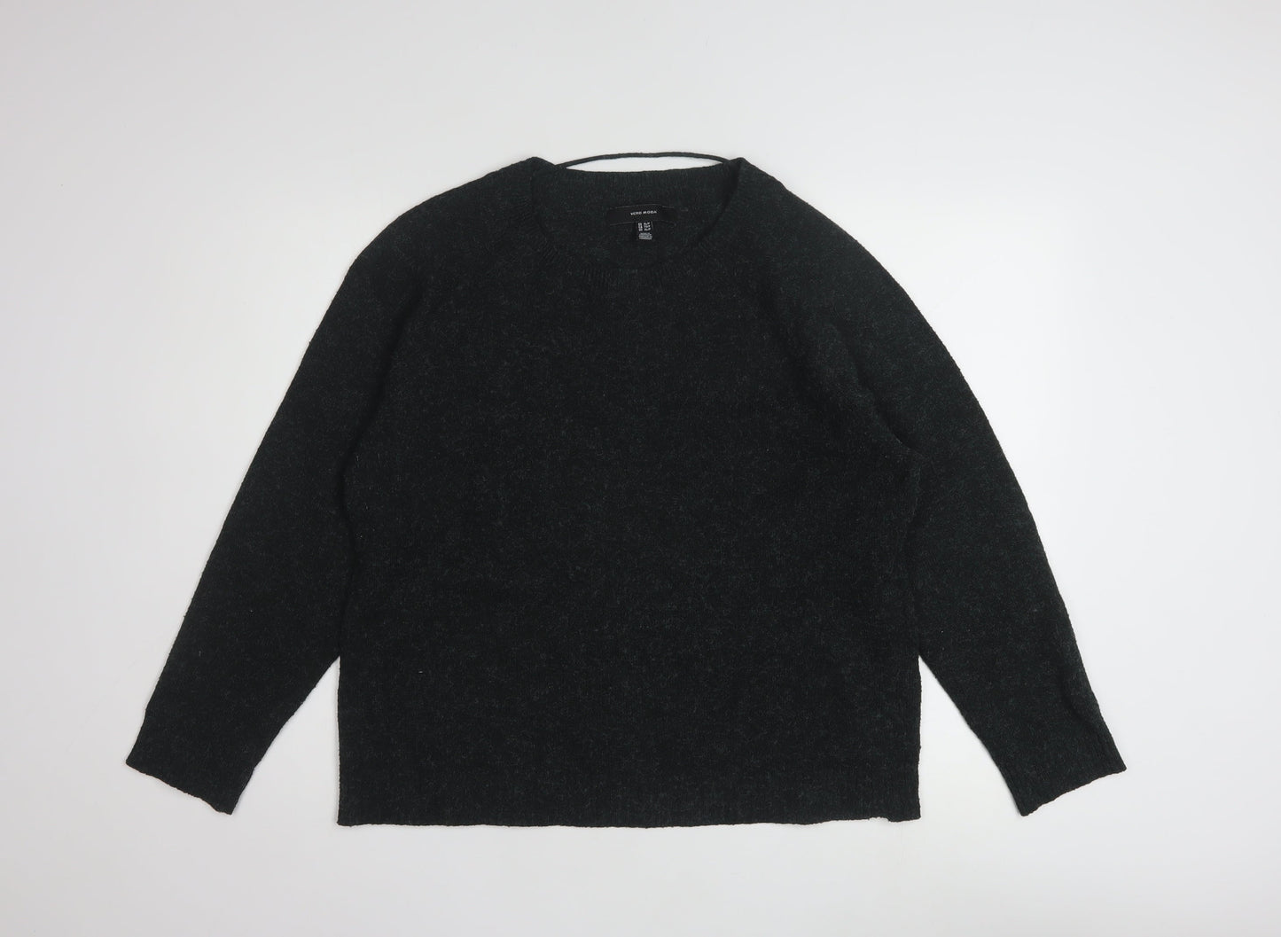 Vero Moda Women’s Black Knit Crew Neck Pullover Jumper Size L