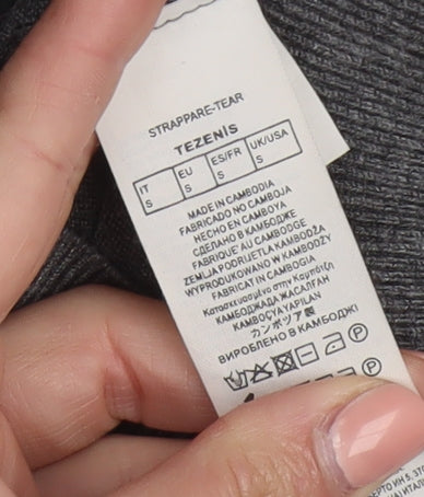 Tezenis Women Grey Slim Fit Roll Neck Long Sleeve Tunic Jumper S