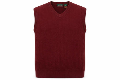 Saddlebred Men Red Cotton Knit V-Neck Sleeveless Vest L