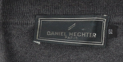 Daniel Hechter Men’s Grey Wool Collared Henley Jumper Size L