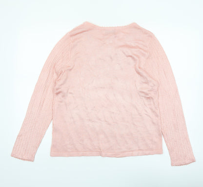 Linea by Louis Dell'Olio Pink Rayon Knit Women's L Jumper