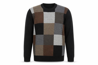Dockers Men's Multicoloured Check Knit Acrylic Jumper L