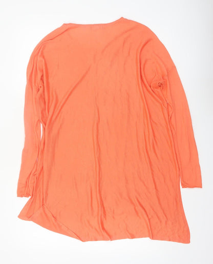 H&M Women’s Orange Long Sleeve Relaxed Tunic Jumper Size 12
