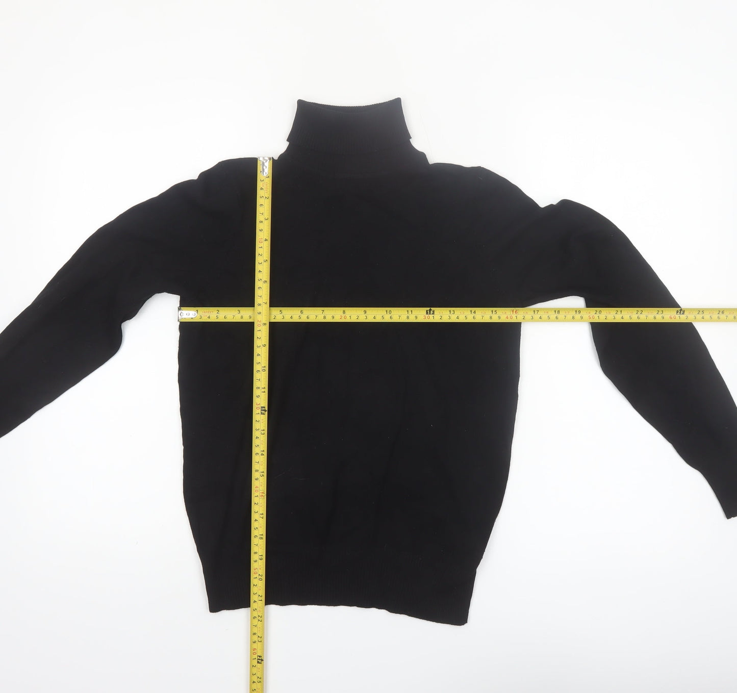 JD Williams Women’s Black Roll Neck Long Sleeve Knit Jumper Size 8/10