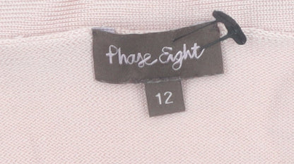 Phase Eight Women Pink Size 12 Lightweight Knit Cardigan
