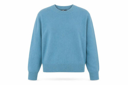 Uniqlo Women Blue Wool Crew Neck Jumper XS Classic Fit
