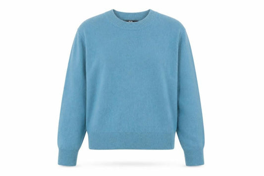 Uniqlo Women Blue Wool Crew Neck Jumper XS Classic Fit