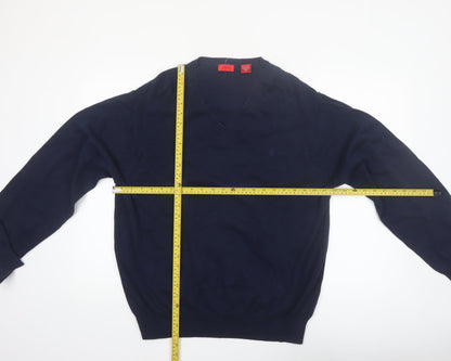 IZOD Men's Blue Cotton V-Neck Pullover Jumper XL