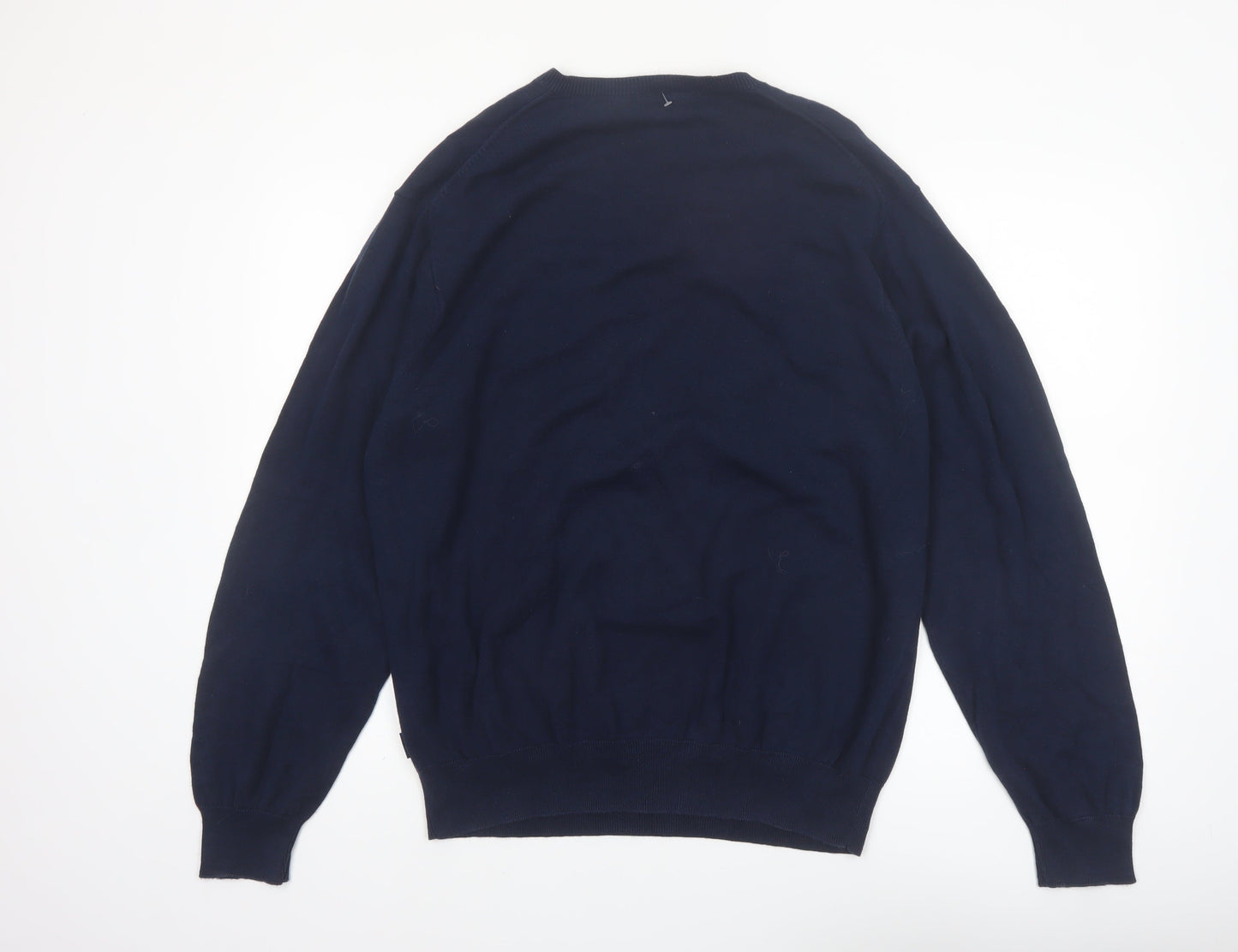 IZOD Men's Blue Cotton V-Neck Pullover Jumper XL