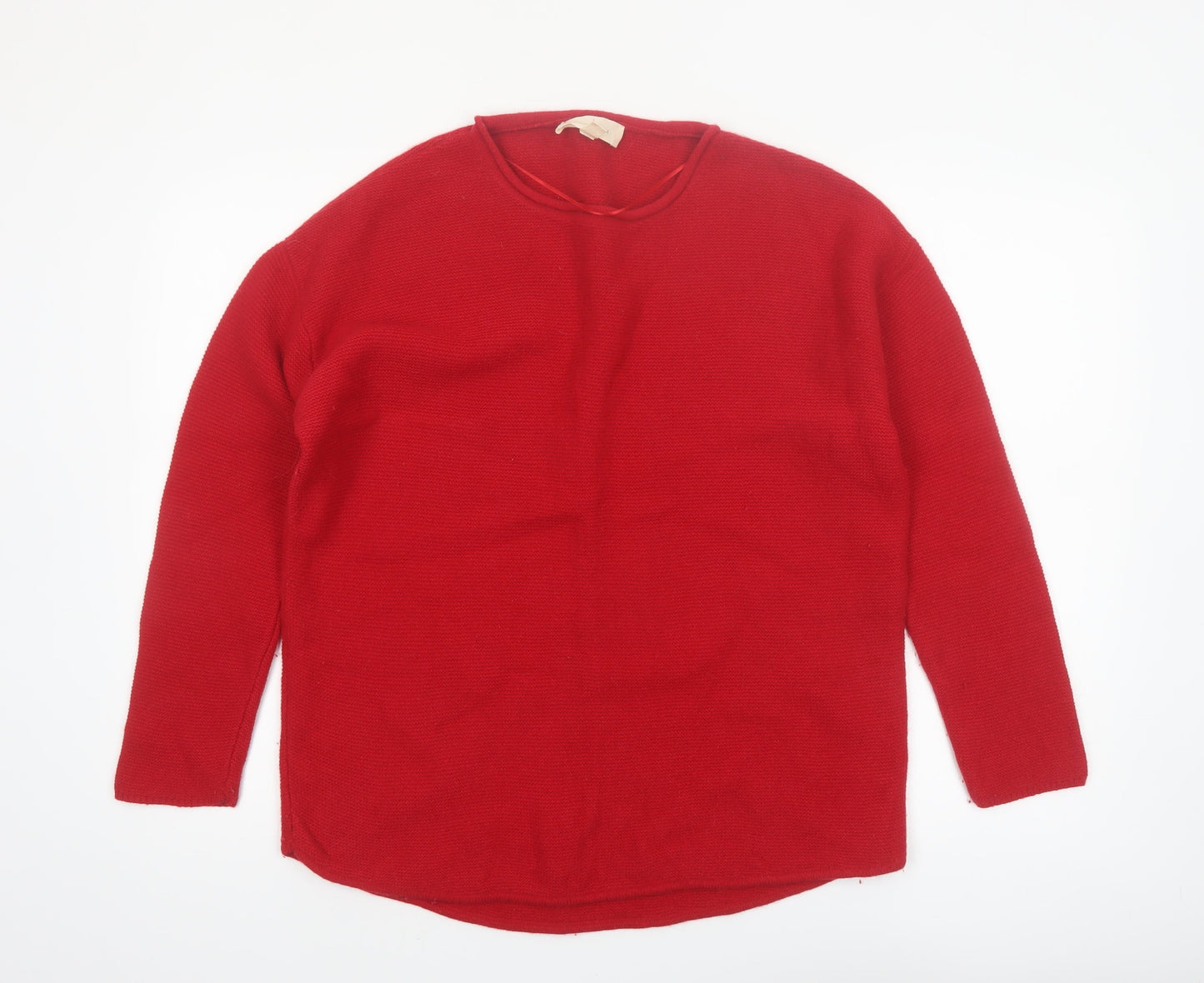 Seasalt Cornwall Women’s Red Wool Blend Crew Neck Jumper UK 18