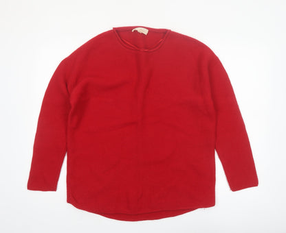 Seasalt Cornwall Women’s Red Wool Blend Crew Neck Jumper UK 18