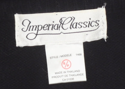 Imperial Classics Women's Black Floral Embroidered Cardigan S