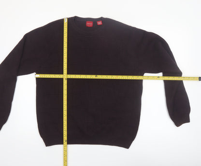 Arrow USA 1851 Men's Black Cotton Crew Neck Pullover Jumper Size S