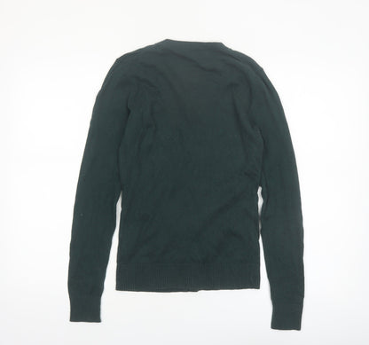 Gap Women’s Green XS Crew Neck Button Cardigan Long Sleeve Cotton Blend