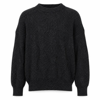 Boathouse Row Men's Black Wool Blend Cable Knit Jumper L