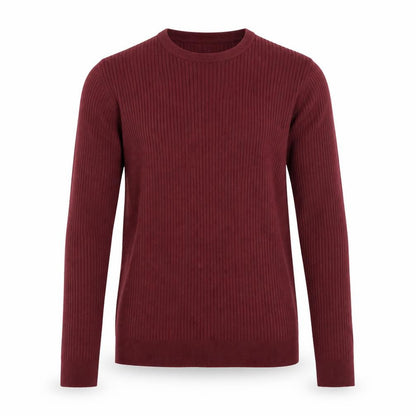 boohooMAN Men’s Red Ribbed Crew Neck Pullover Jumper XS Slim Fit