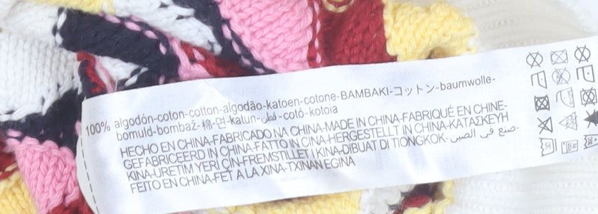 Zara Women’s Multicoloured Cotton Puff Sleeve Jumper Size 12