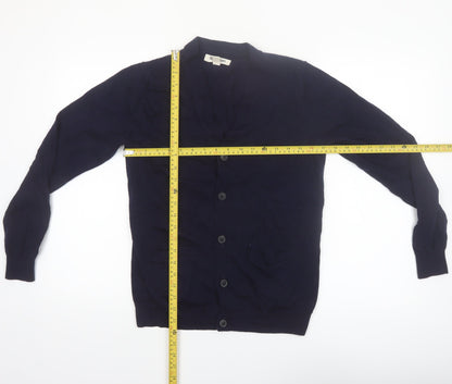 Goodthreads Women's Blue Merino Wool Cardigan Small V-Neck Knit