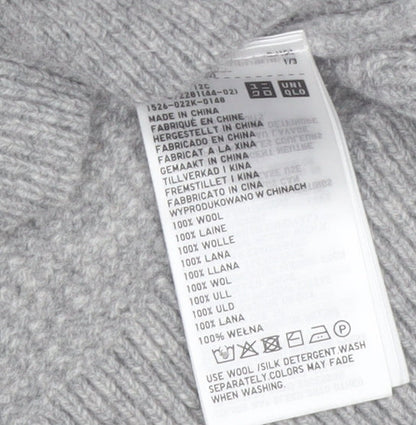 Uniqlo Women’s Grey Wool Crew Neck Pullover Jumper L