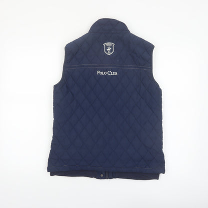 Beverly Hills Polo Club Women's Blue Quilted Waistcoat Size 12