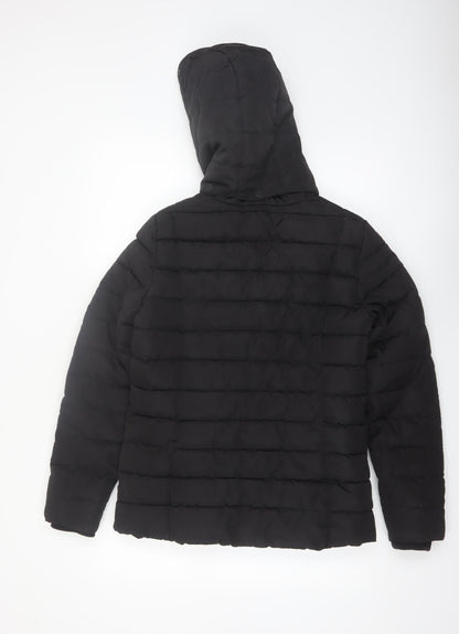 Firetrap Womens Black Hooded Puffer Jacket Size 8