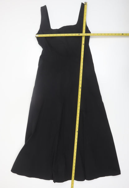 Marks and Spencer Women’s Black Midi Fit & Flare Dress Size 10