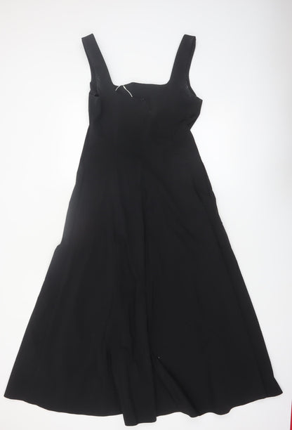 Marks and Spencer Women’s Black Midi Fit & Flare Dress Size 10