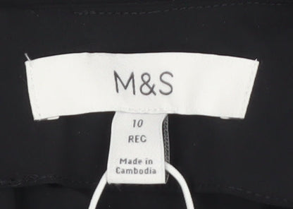 Marks and Spencer Women’s Black Midi Fit & Flare Dress Size 10