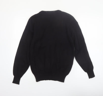 Sensations Womens Black Sequin Bow 80s Vintage Jumper M