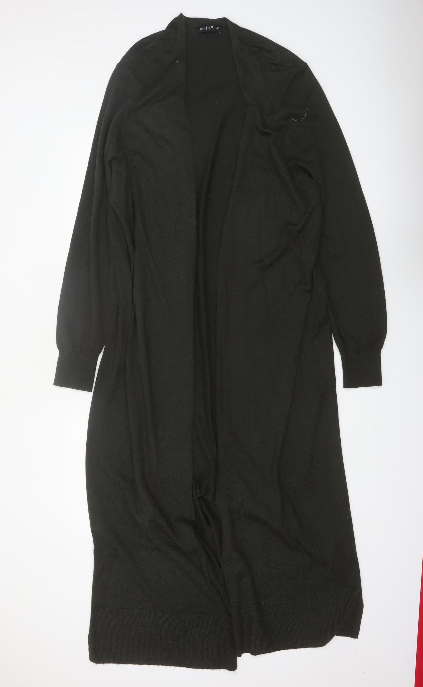 F&F Women’s Black Longline Open Knit Cardigan XL