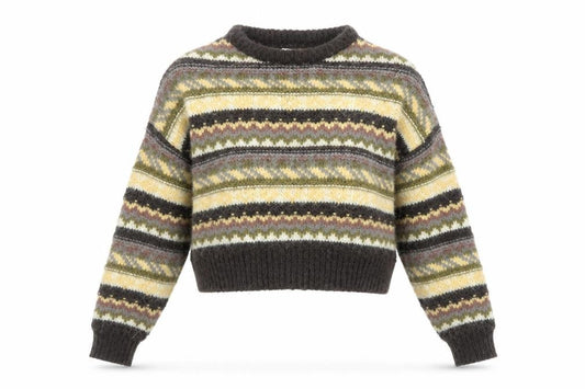 Pull & Bear Womens Multicoloured Fair Isle Knit Jumper Size 8