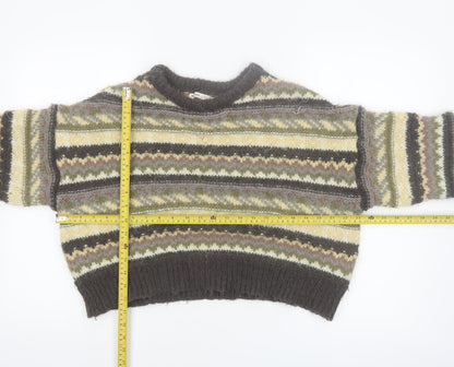 Pull & Bear Womens Multicoloured Fair Isle Knit Jumper Size 8