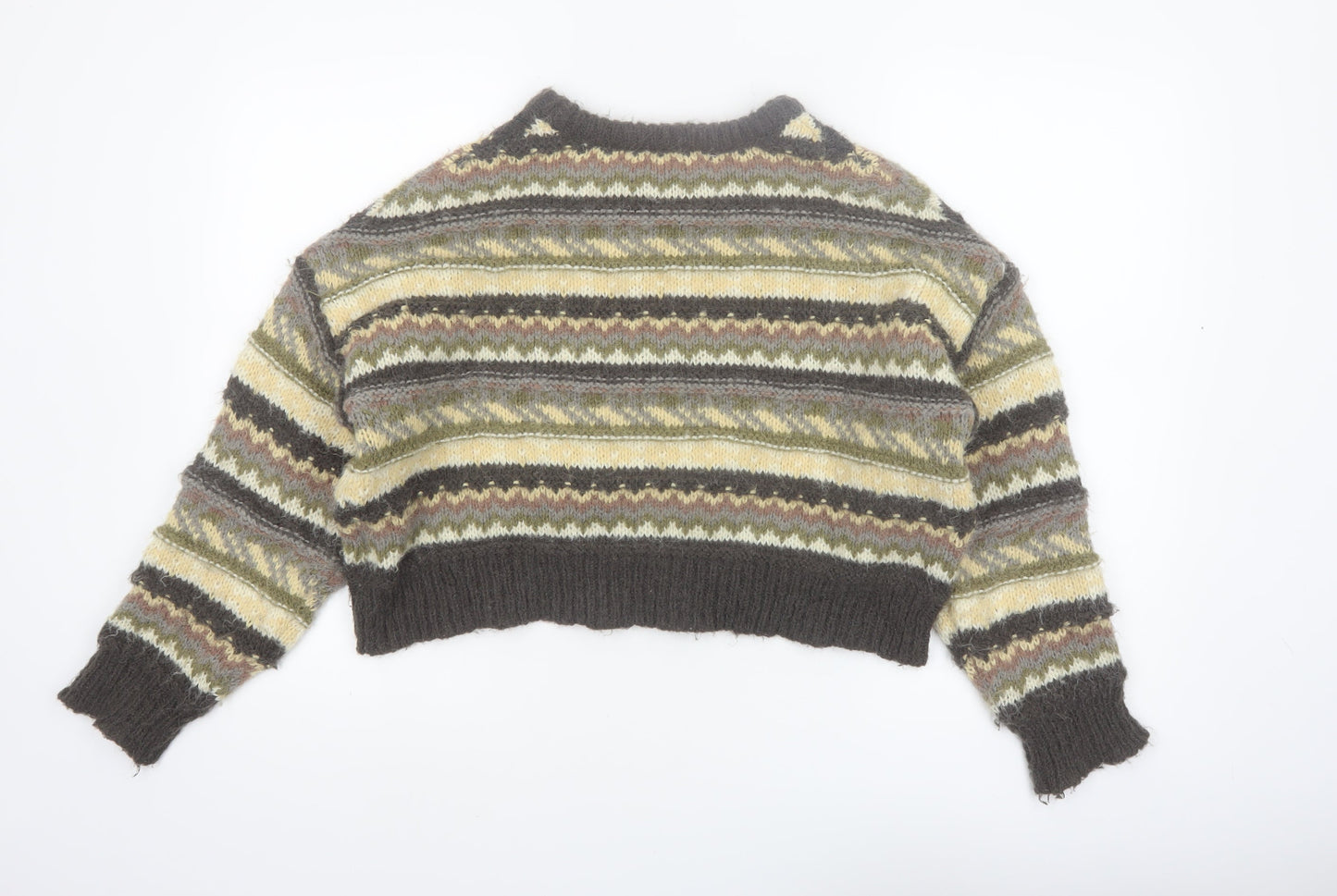 Pull & Bear Womens Multicoloured Fair Isle Knit Jumper Size 8