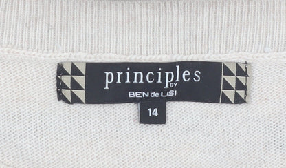 Principles by Ben de Lisi Women’s Beige Striped Pullover Jumper Size 14