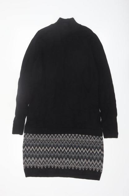 Cynthia Rowley Women’s Black Wool Knit Jumper Dress L