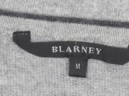 Blarney Womens Grey V-Neck Long Sleeve Button Cardigan M