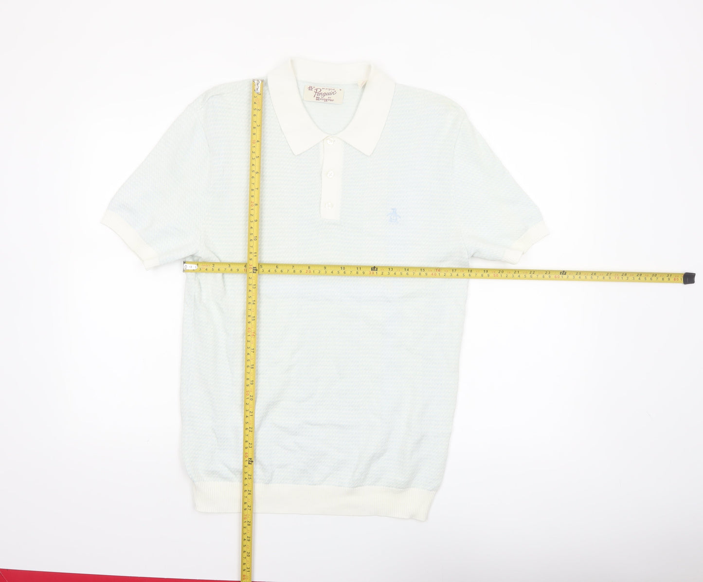 Original Penguin Men’s White Cotton Polo Shirt M Regular Fit