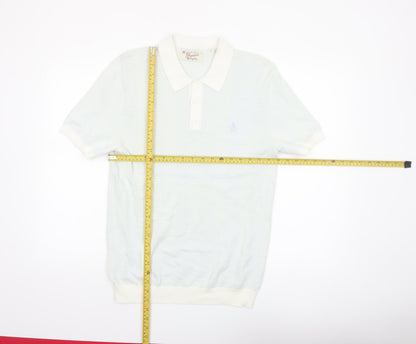 Original Penguin Men’s White Cotton Polo Shirt M Regular Fit